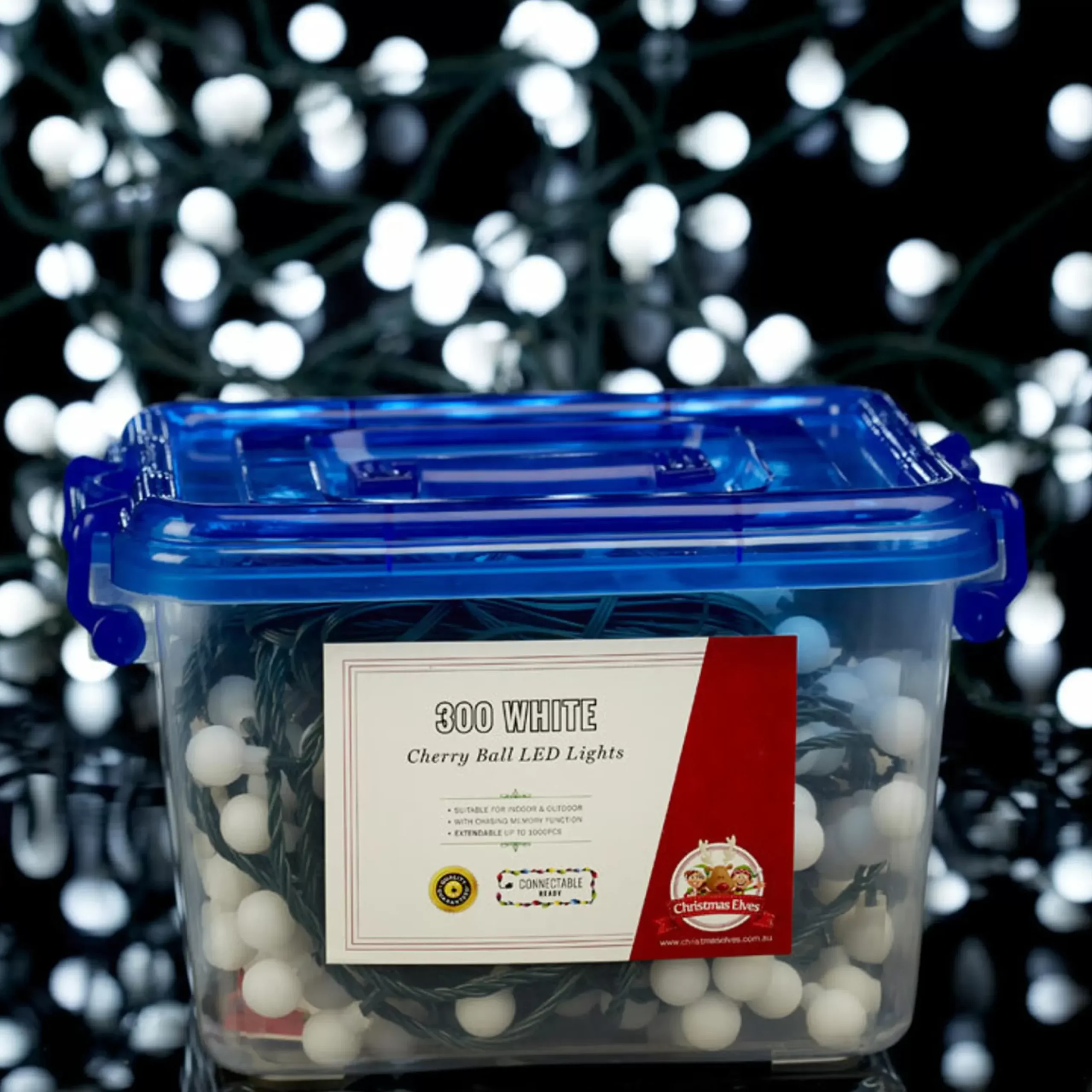 300 Led Connectable Cherry Ball Lights - White