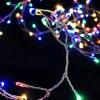 400 Led Connectable Copper Twisted Lights Multi Colour - Silver Wire