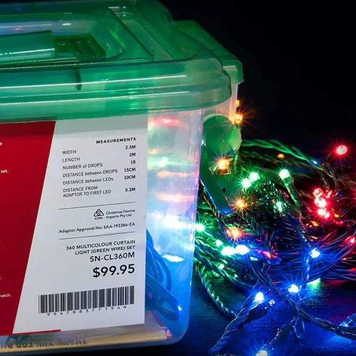 360 Led Connectable Curtain Lights - Multi Colour