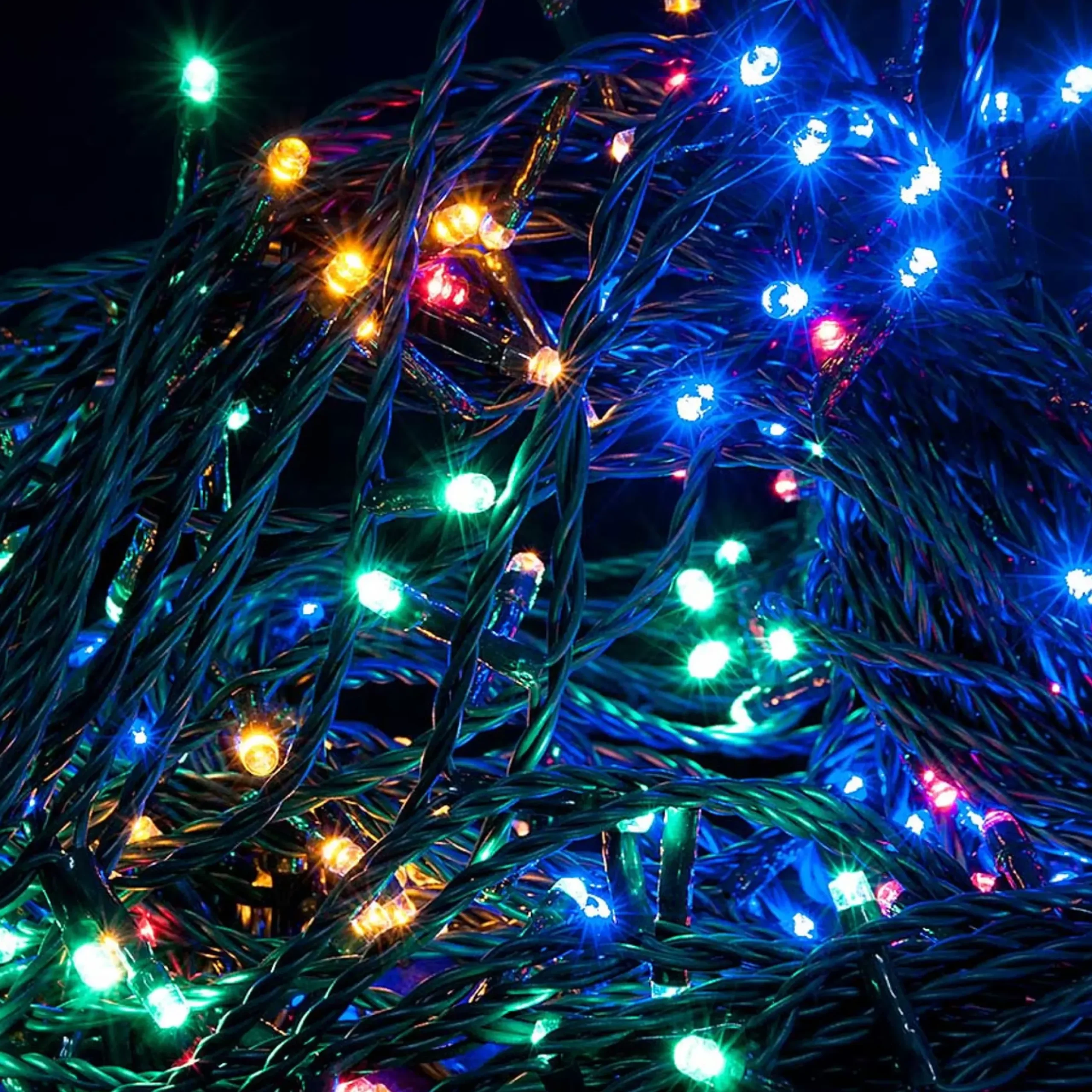 180 Led Connectable Curtain Lights Multi Colour (18 Drops)