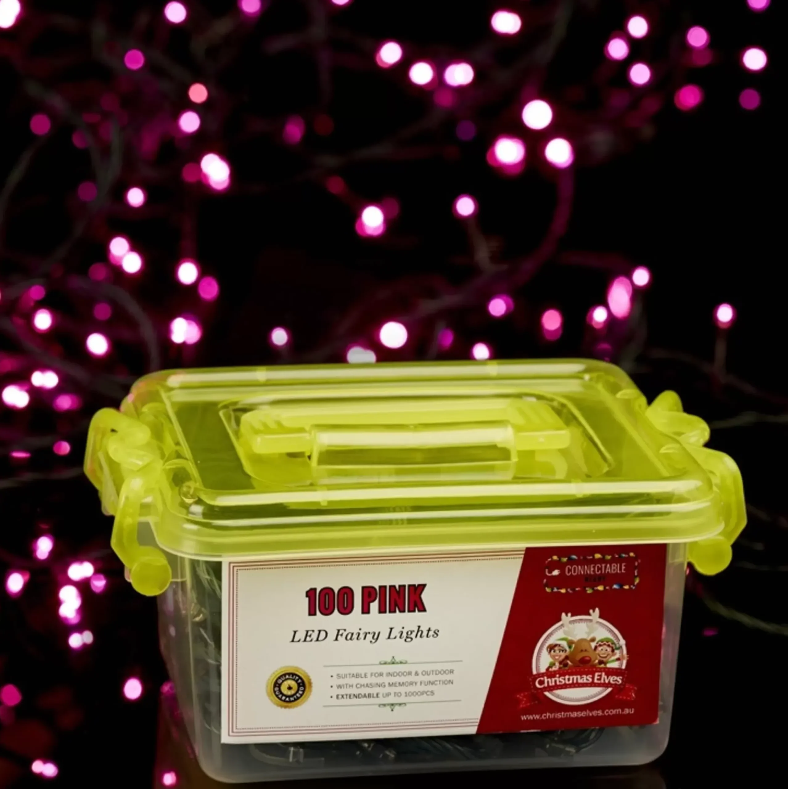 100 Led Connectable Fairy (String) Lights - Pink