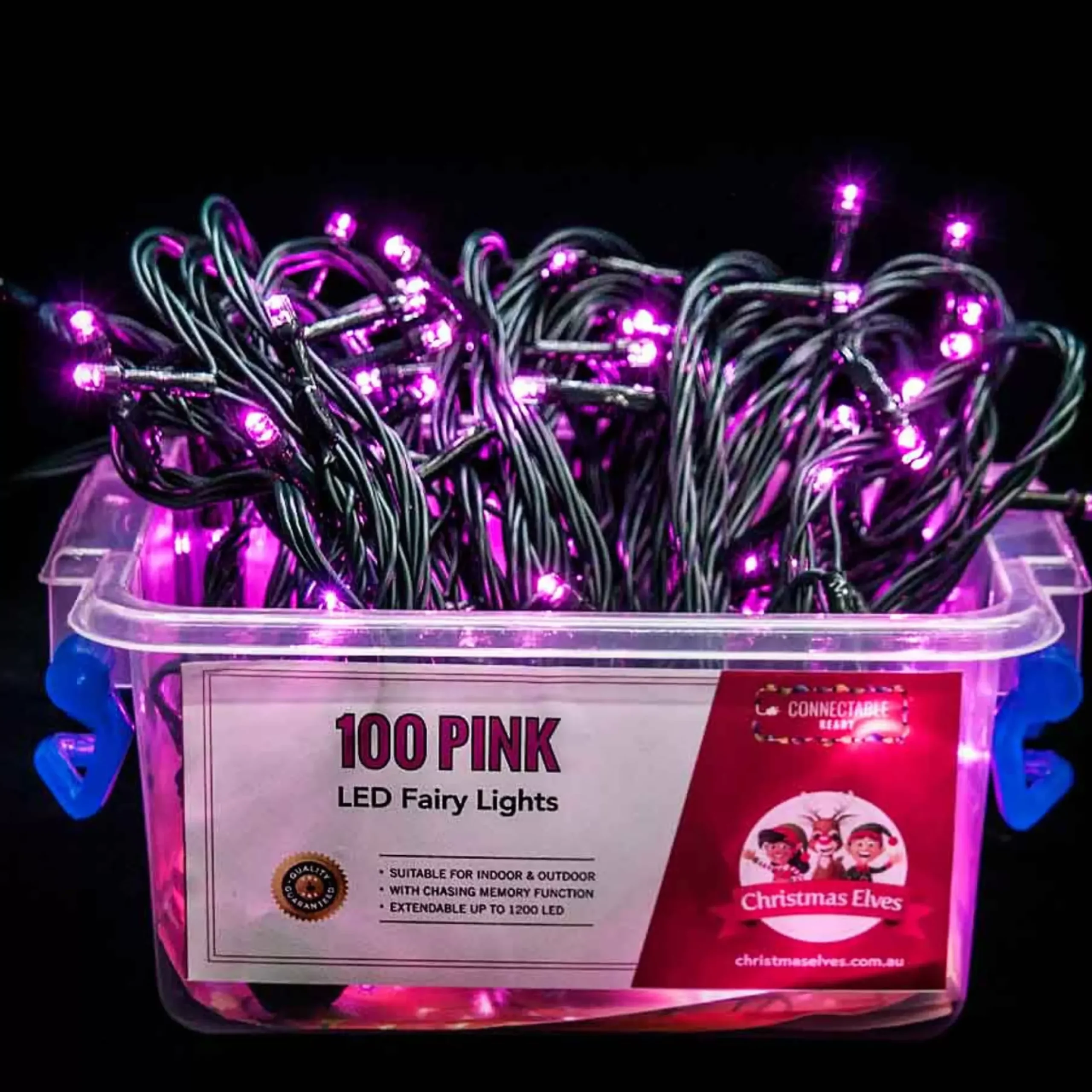 100 Led Connectable Fairy (String) Lights - Pink