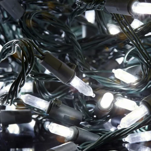 100 Led Connectable Retro Bulb Fairy Lights - White