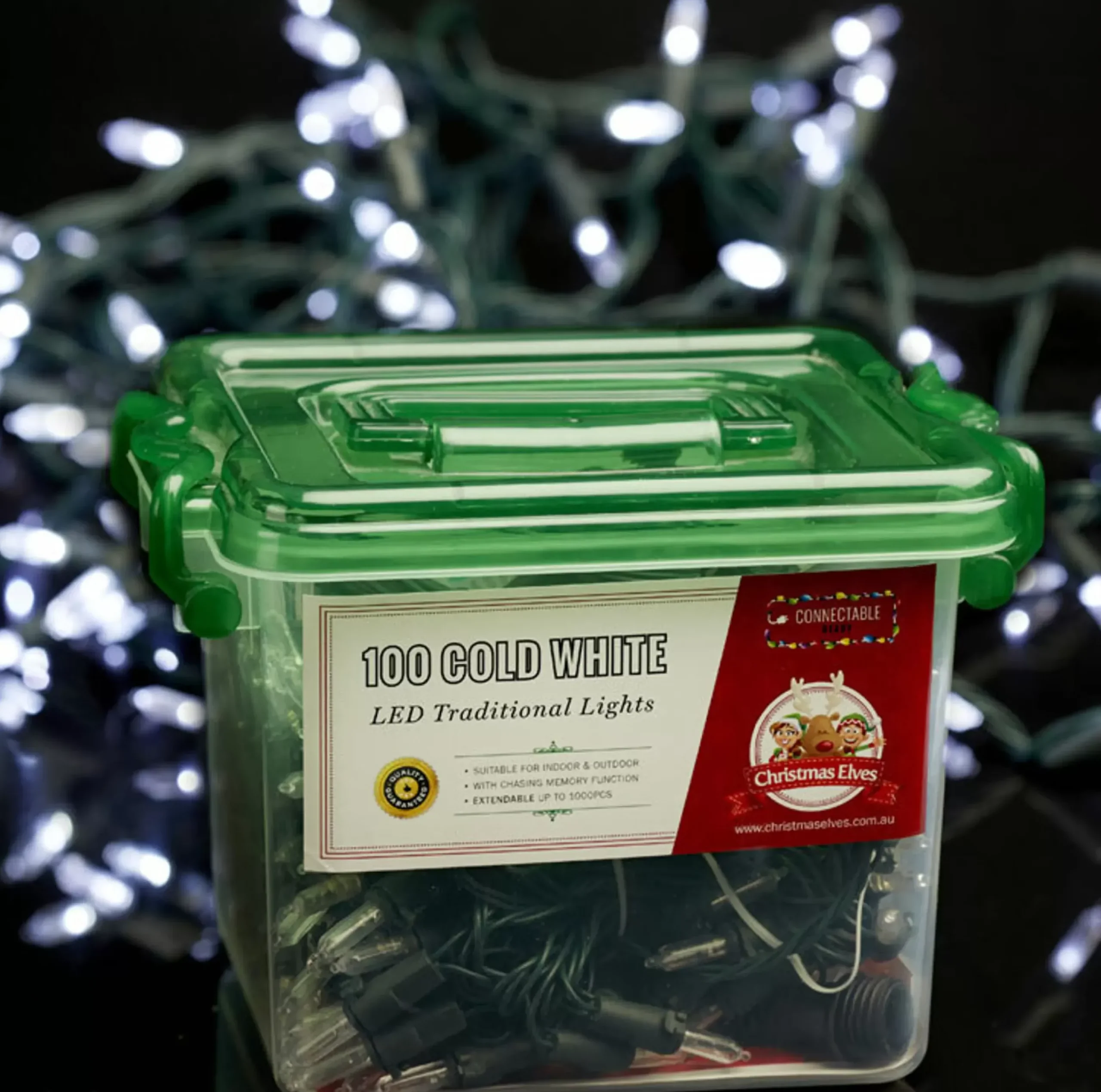 100 Led Connectable Retro Bulb Fairy Lights - White