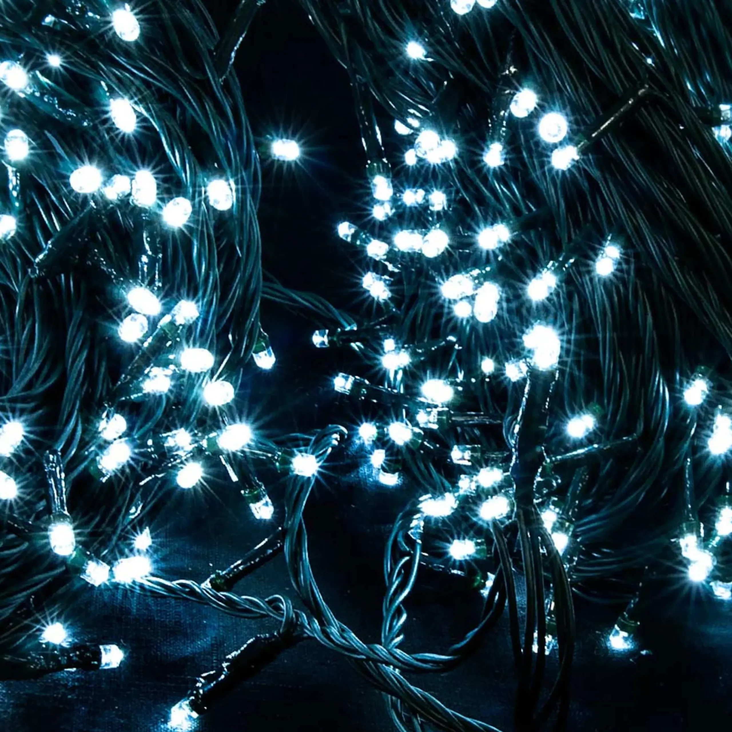 1000 Led Connectable String Lights White - Green Wire