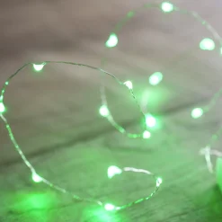 40 Led Copper Battery Operated Fairy Lights - Green