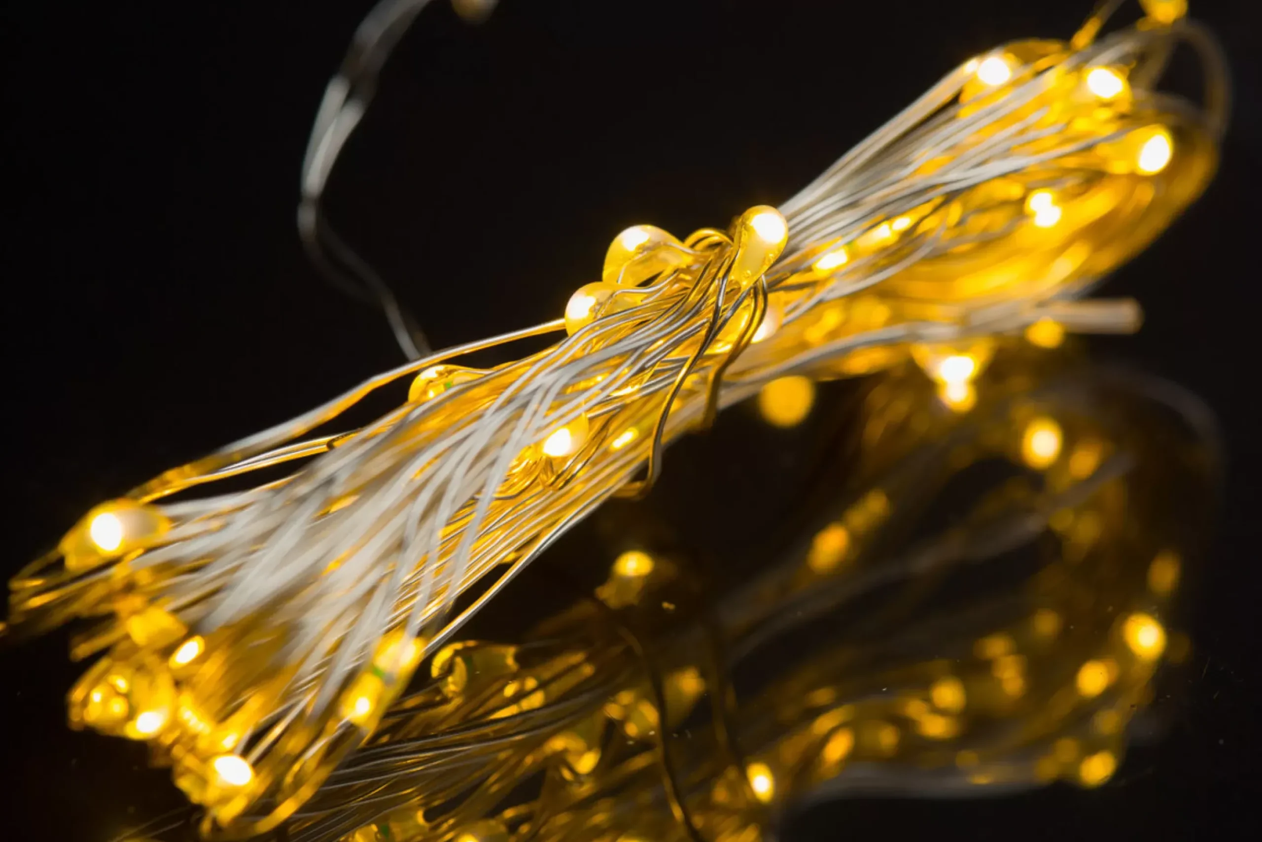 40 Led Copper Wire Battery Lights - Warm White