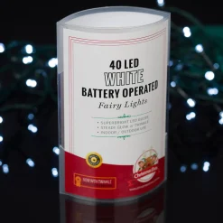 40 Led Fairy Lights Battery Operated - White