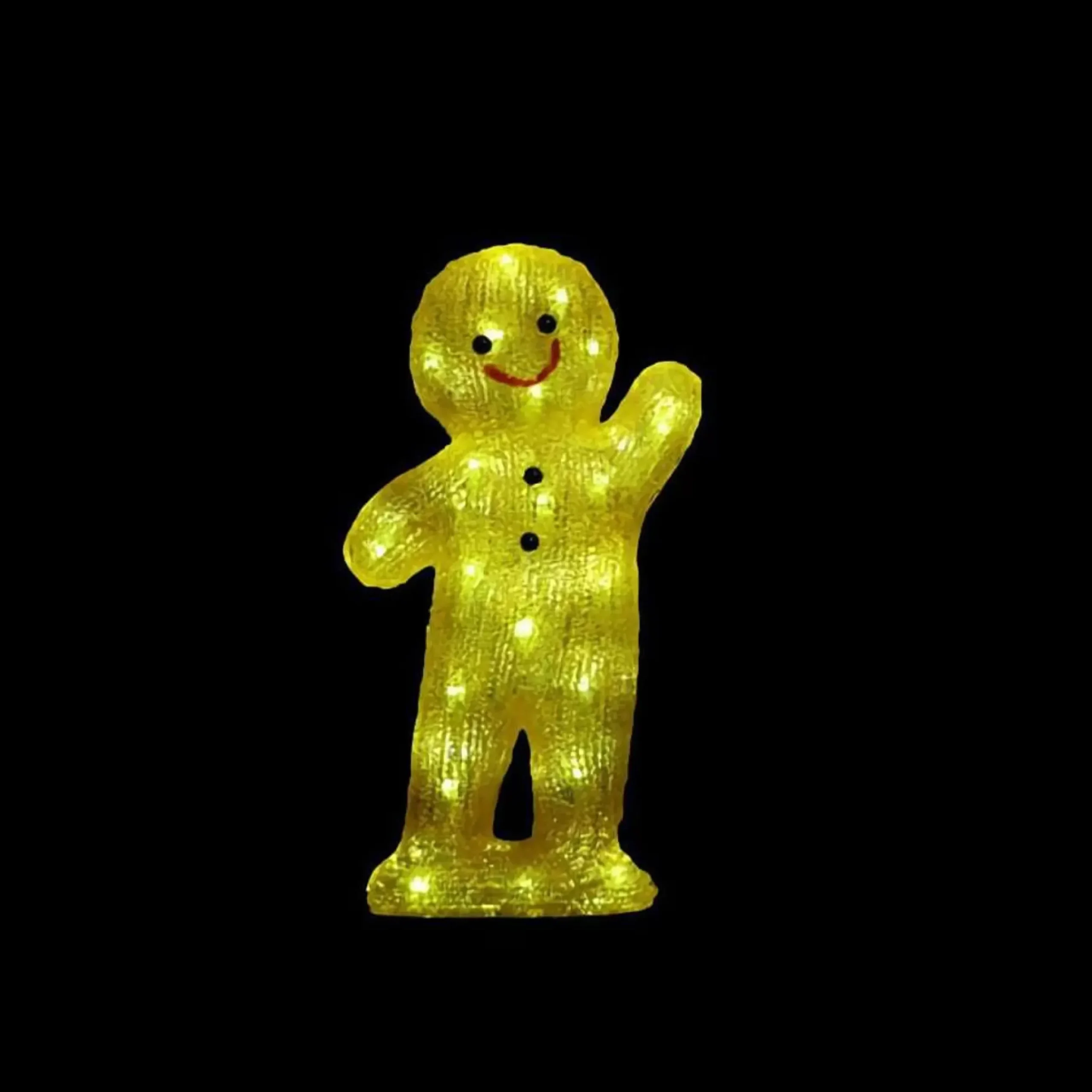 Acrylic Light Up Gingerbread Man - 40Cm