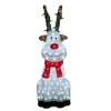 Acrylic Light Up Sitting Red Nose Reindeer - 50Cm