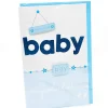 Baby Boy Text Stars Card - 17Cm
