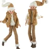 Beige Cozy Posable Christmas Elf (2 Styles) - 76Cm