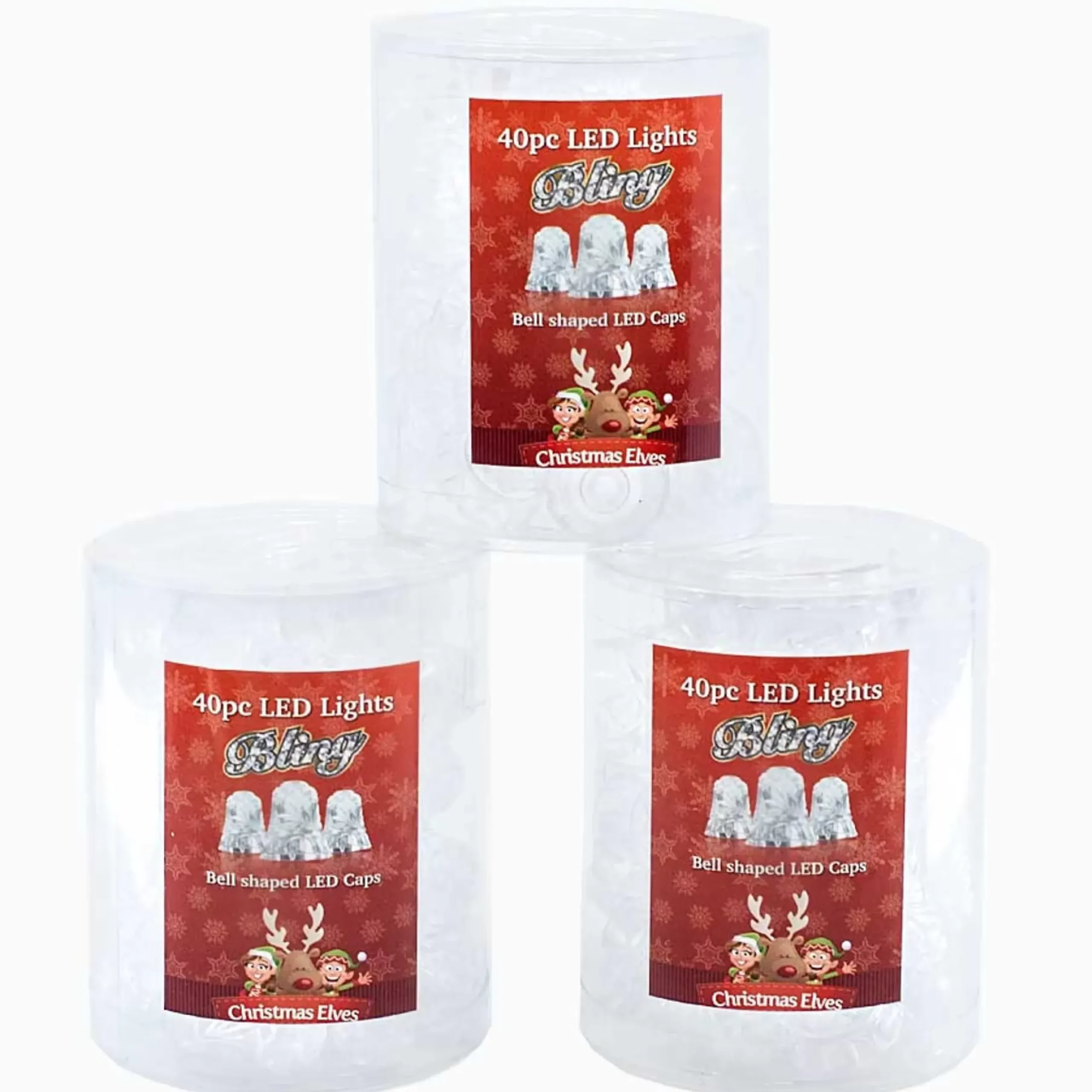Bell Led Light Cap (Pack Of 40)
