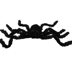 Black Spooky Furry Spider With Bright Eerie Light