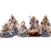 Blue Grey Matthias Nativity Set (Set Of 6) - 35Cm