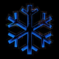 Blue Light Up Snowflake - 62Cm