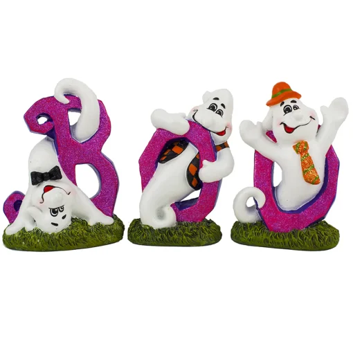 Boo' Three Ghost Tabletop Figures -13 Cm