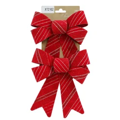 Bow Stripes Pack Of 2 ( 3 Styles) - 20Cm