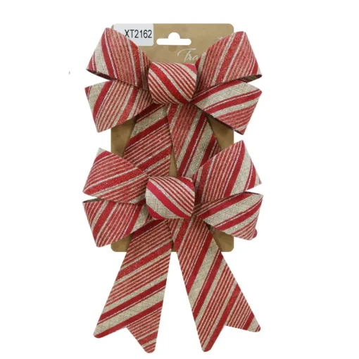 Bow Stripes Pack Of 2 ( 3 Styles) - 20Cm