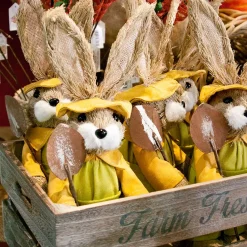 Brown Jute Easter Bunny With Spade - 37Cm