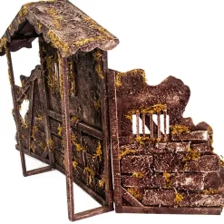 Brown Nativity Stable - 45Cm