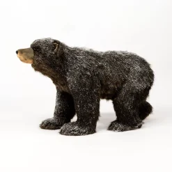 Brown Walking Bear Covered In Snow - 82Cm