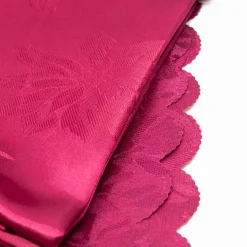 Burgundy Damask Tablecloth - 178Cm
