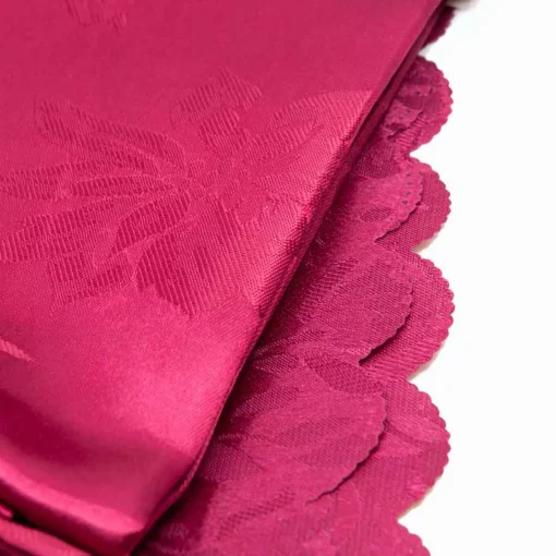 Burgundy Damask Tablecloth - 178Cm