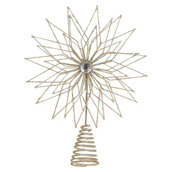 Champagne Flowerburst Wire Tree Topper - 30Cm