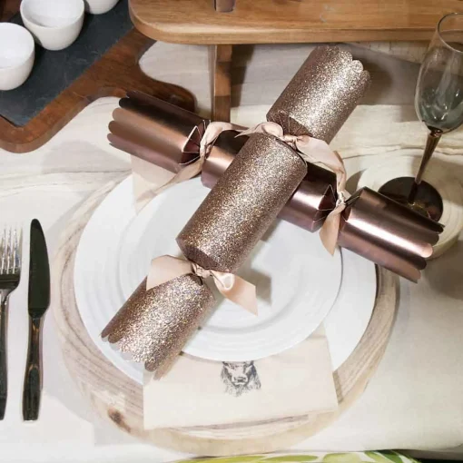 Champagne Mix Regency Christmas Crackers (Pack Of 6) - 33Cm