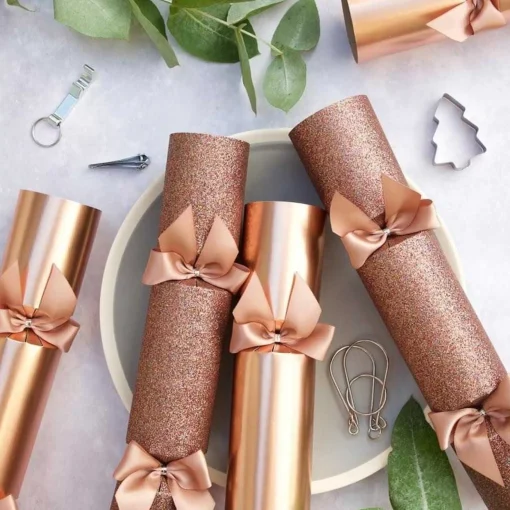 Champagne Mix Regency Christmas Crackers (Pack Of 6) - 33Cm