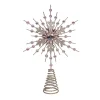 Champagne Pink Wire Jewel Star Tree Topper - 34Cm