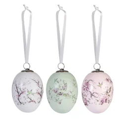 Chinoiserie Hanging Egg Decoration (Set Of 3)