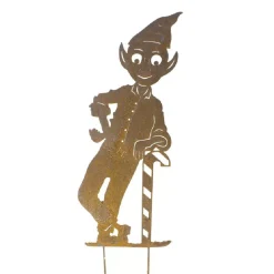 Christmas Elf Boy Garden Art Stake - 82Cm