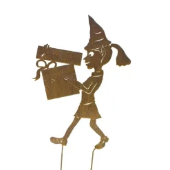 Christmas Elf Girl Stake Garden Art - 80Cm