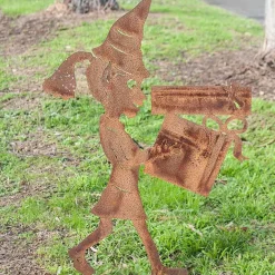 Christmas Elf Girl Stake Garden Art - 80Cm