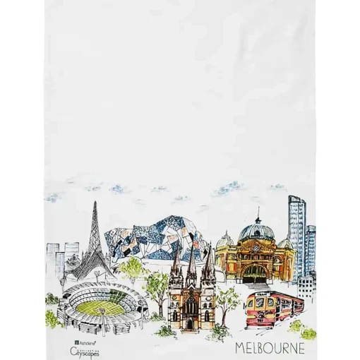 Cityscapes Melbourne Kitchen Towel