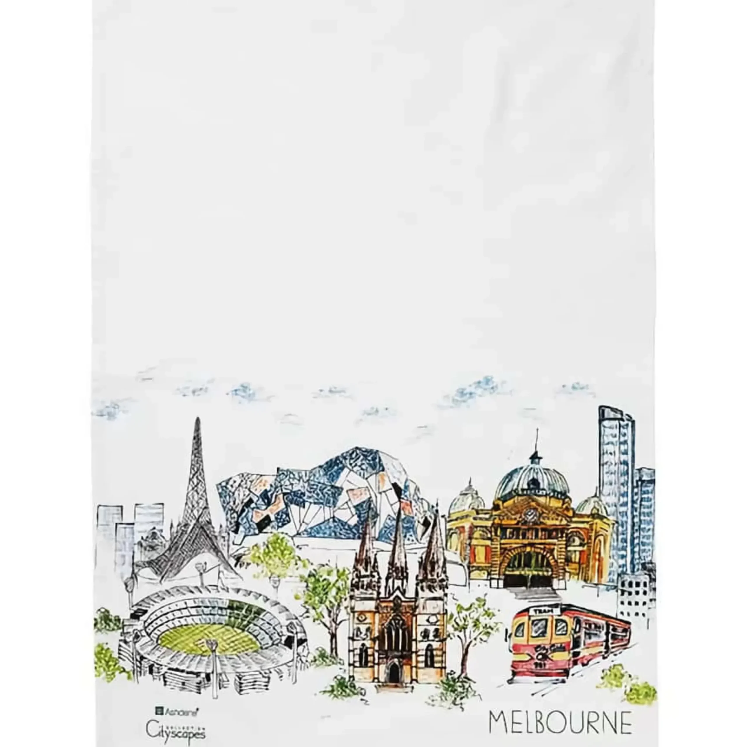 Cityscapes Melbourne Kitchen Towel