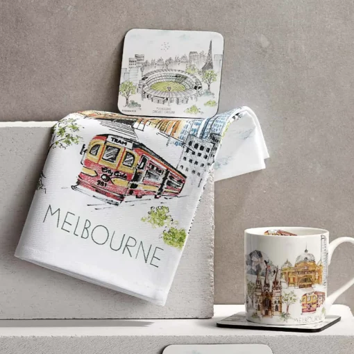Cityscapes Melbourne Kitchen Towel