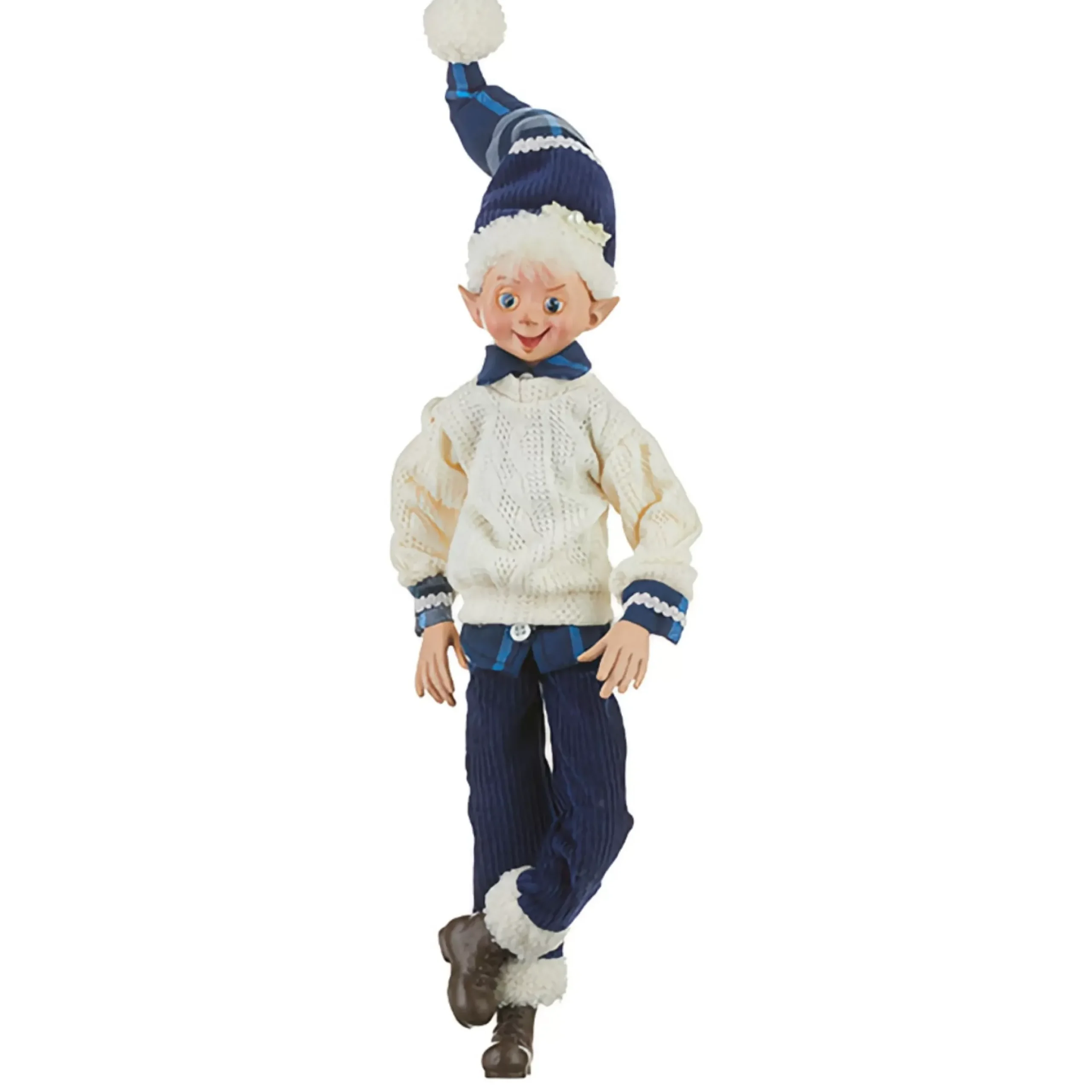 Cozy Knit Posable Elf (2 Styles) - 40.5Cm