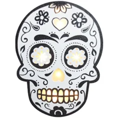 Day Of The Dead Light Up Skull (4 Styles) - 30Cm