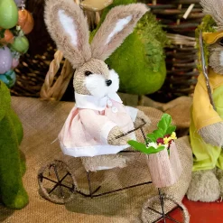 Easter Bunny Rabbit Riding A Bike - 29Cm