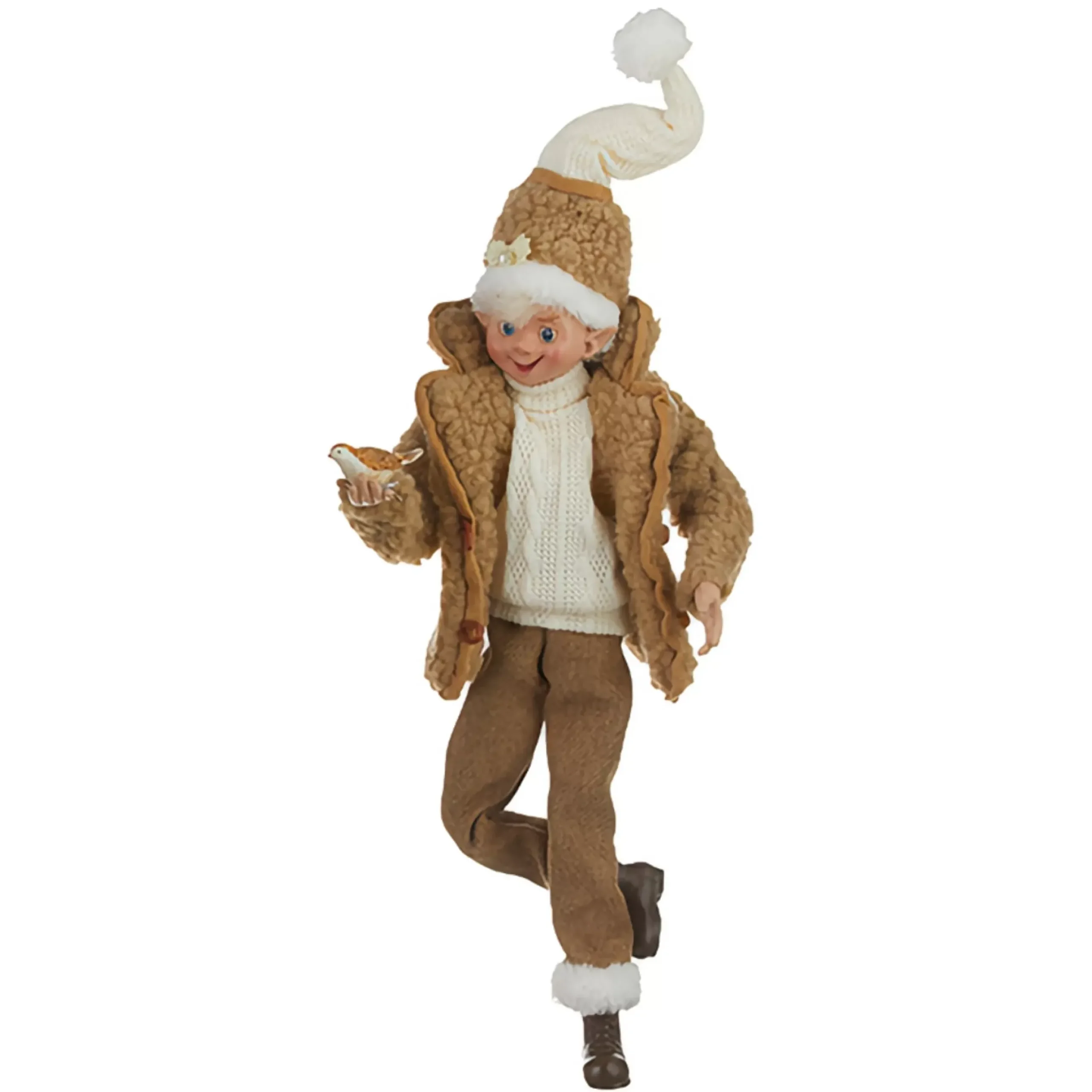 Fawn Cozy Posable Elf (2 Styles) - 40.5Cm