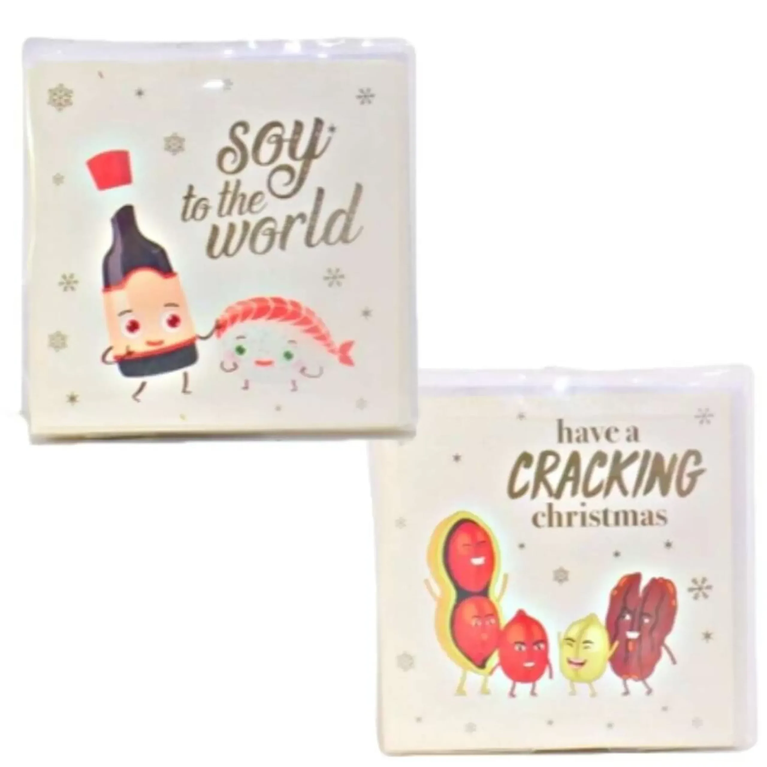 Festive Foodie Christmas Cards (Pack Of 10)