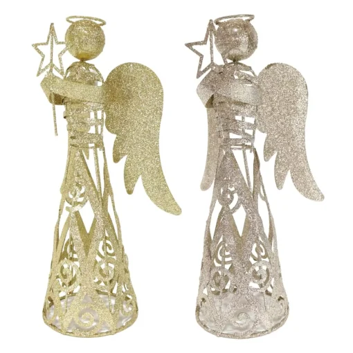 Glitter Metal Angel (2 Colours) - 30Cm
