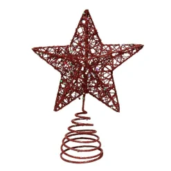 Glitter Star Tree Topper (3 Colours) - 20Cm