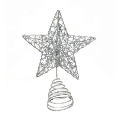 Glitter Star Tree Topper (3 Colours) - 20Cm