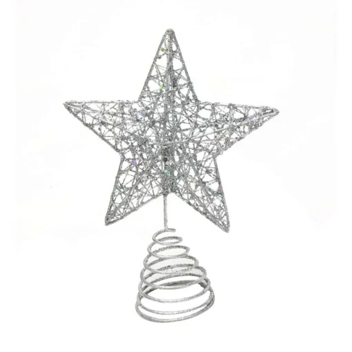 Glitter Star Tree Topper (3 Colours) - 20Cm