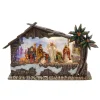 Glitter Swirl Music Nativity Scene Led Usb - 34Cm