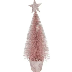 Glitter Tree With Star (4 Colours) - 25Cm